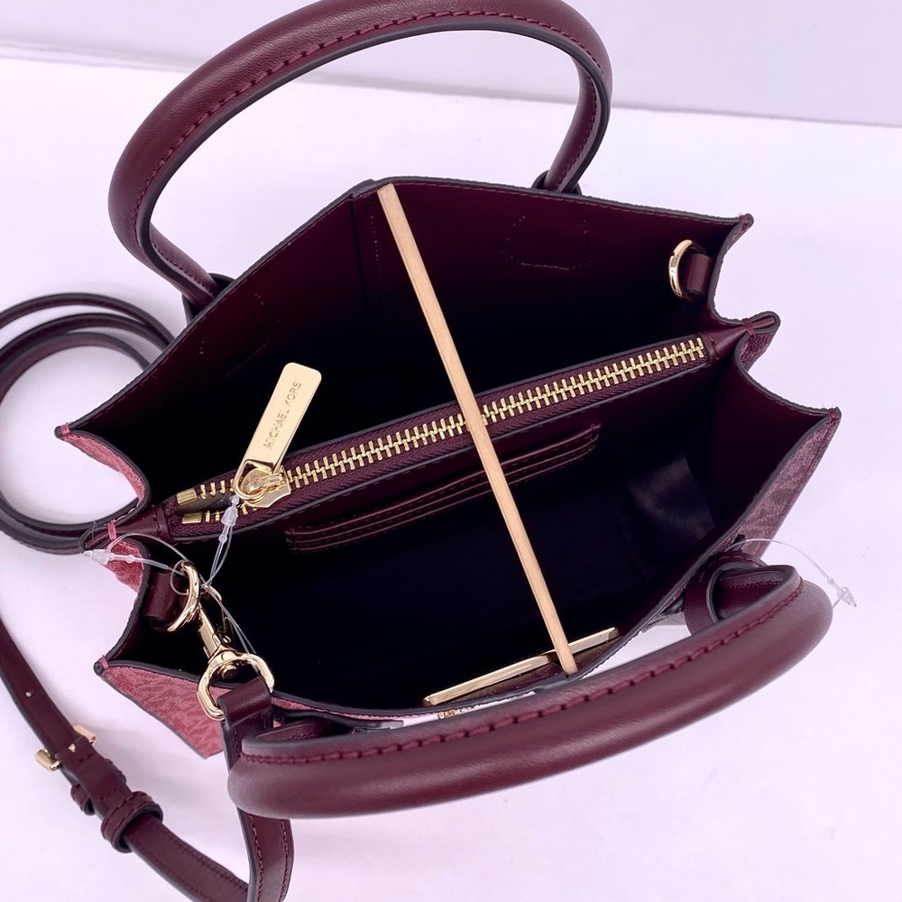 Michael Kors Mercer Medium Two-Tone Logo Crossbody Bag - Picture 6 of 15
